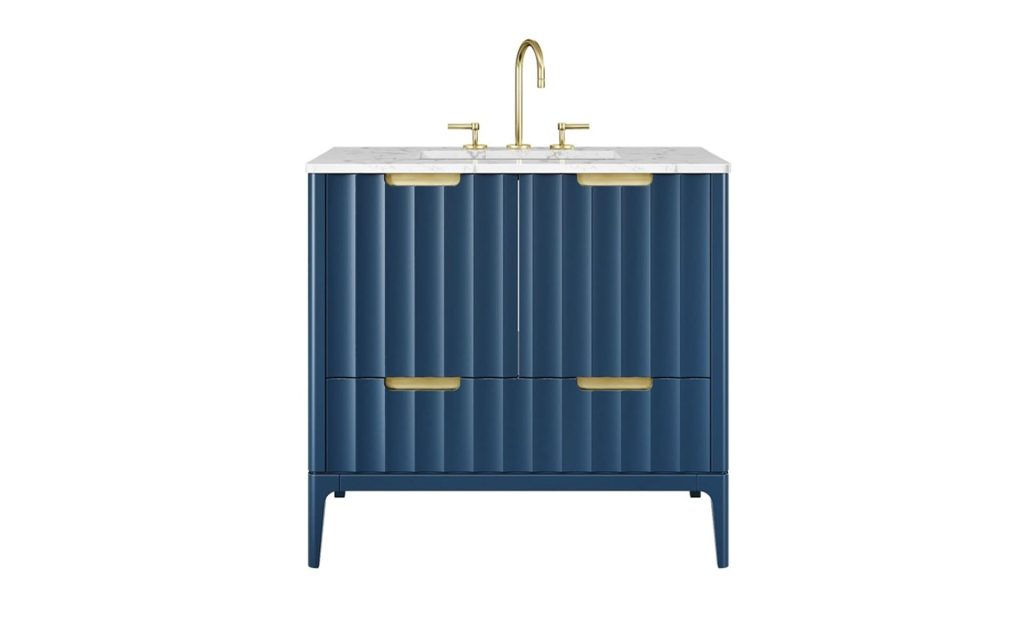 Fluted vanity