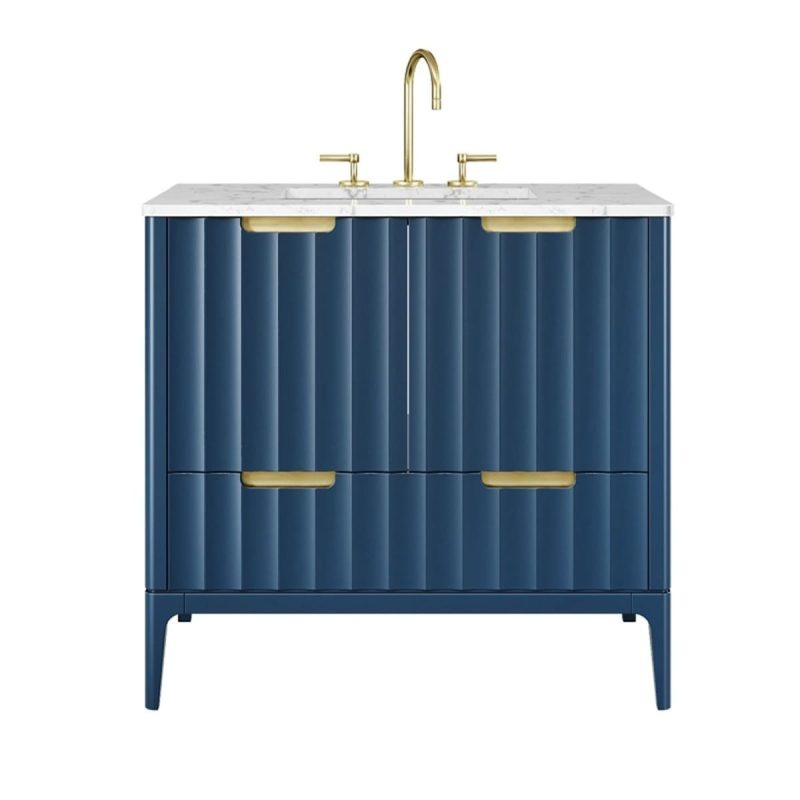 Fluted vanity