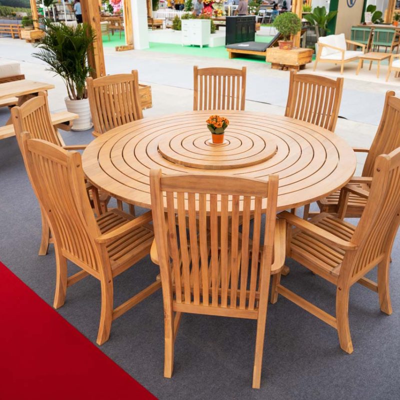 Bàn ăn tròn 8 chỗ ngồi