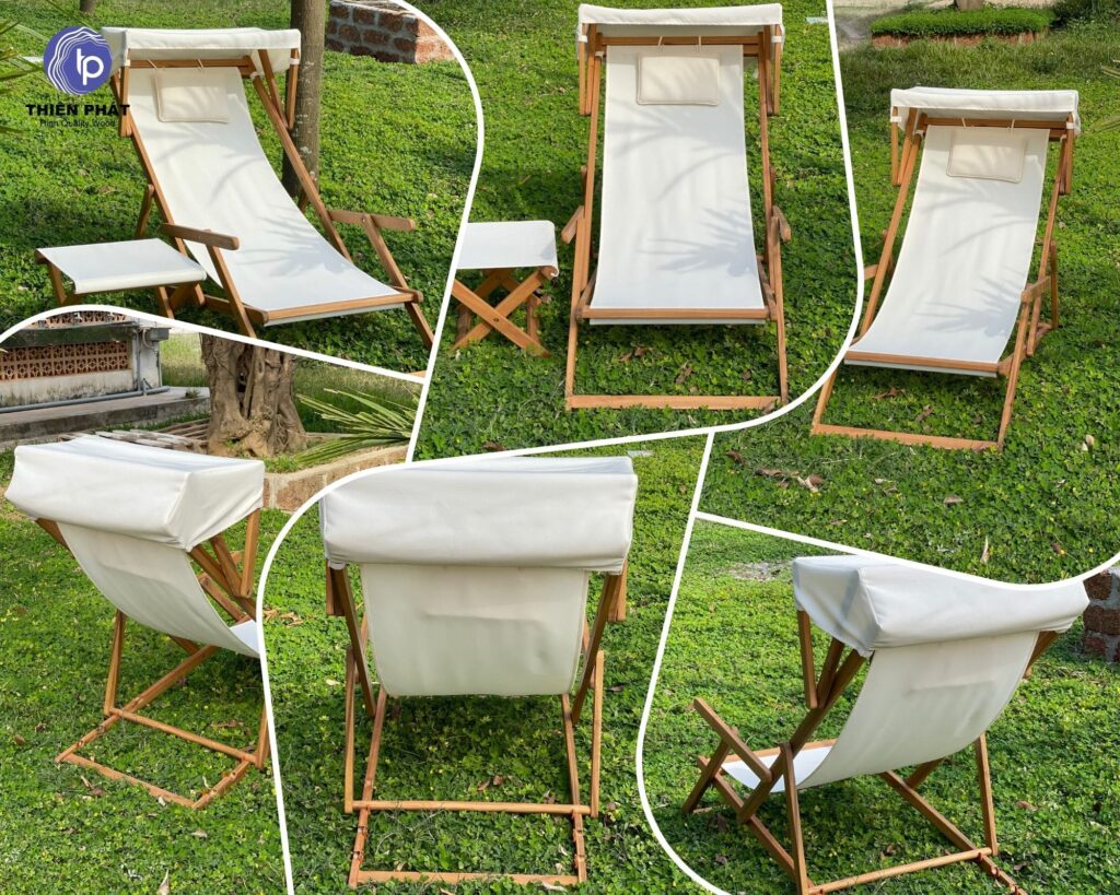 Ghế tắm nắng gỗ gấp gọn